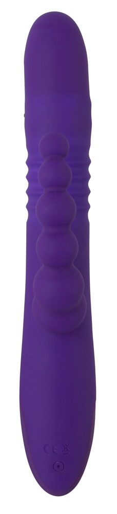 Wibrator z funkcją pchnięcia i koralikami analnymi 24,8cm Sweet Smile — zdjęcie 7