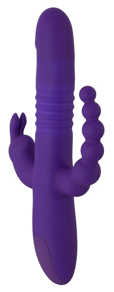 Wibrator z funkcją pchnięcia i koralikami analnymi 24,8cm Sweet Smile — zdjęcie 8