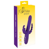 Wibrator z funkcją pchnięcia i koralikami analnymi 24,8cm Sweet Smile
