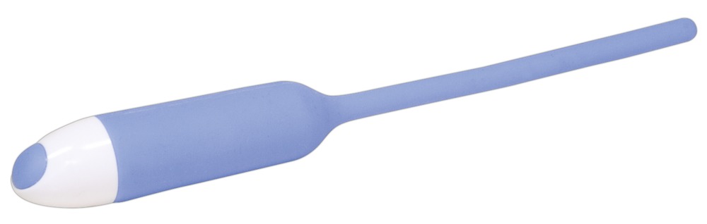Silikonowy dilator z wibracjami śr. 6mm niebieski — zdjęcie 3