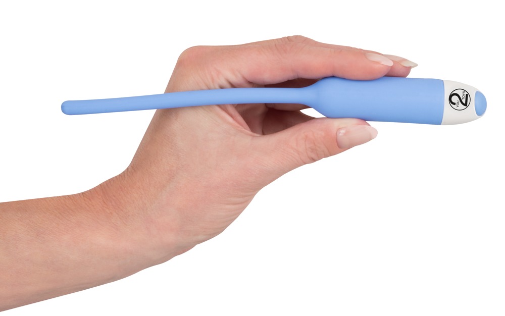 Silikonowy dilator z wibracjami śr. 6mm niebieski — zdjęcie 4