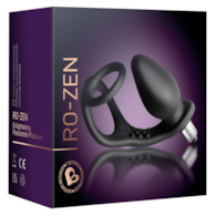 Korek analny silikonowy z wibracjami 14 cm i pierścień RO-ZEN Rocks Off