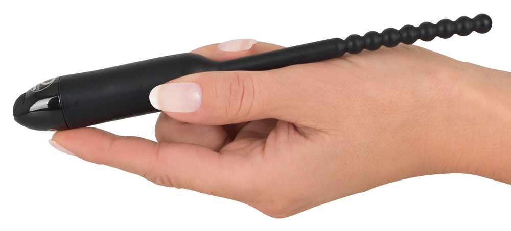 Silikonowy dilator z wibracjami czarny — zdjęcie 4