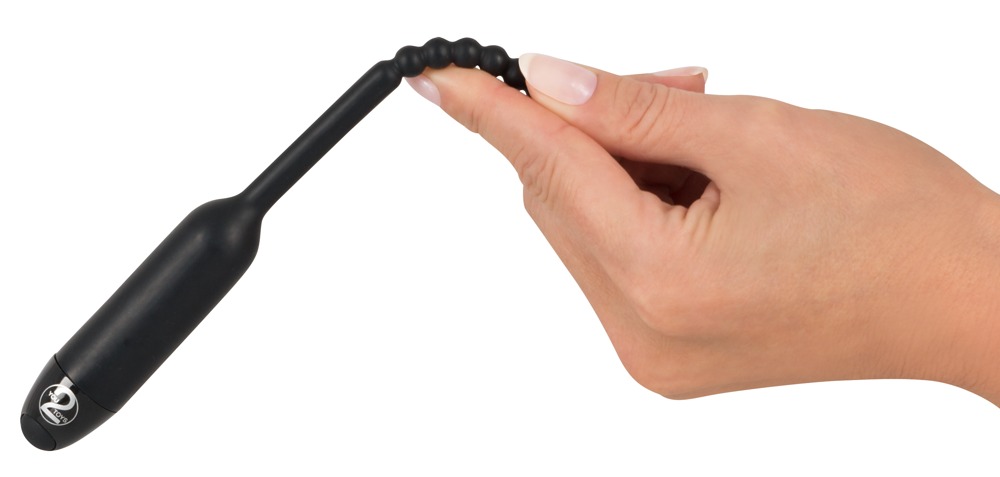 Silikonowy dilator z wibracjami czarny — zdjęcie 5