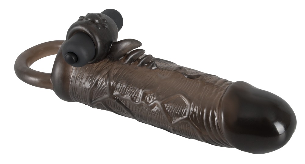 Przedłużka na penisa z wibracjami REBEL - 19cm — zdjęcie 2