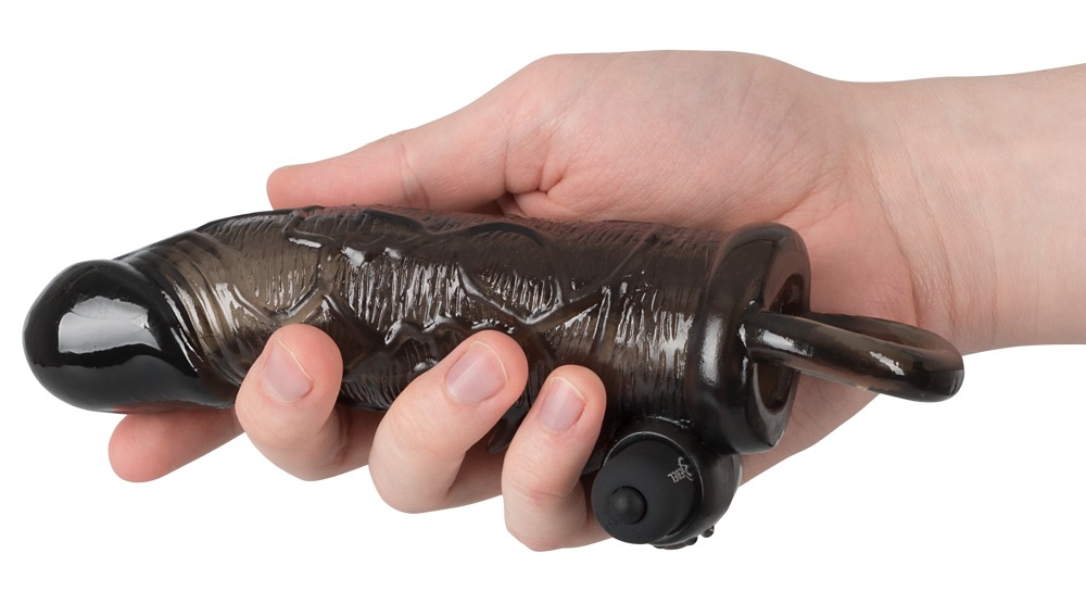Przedłużka na penisa z wibracjami REBEL - 19cm — zdjęcie 4