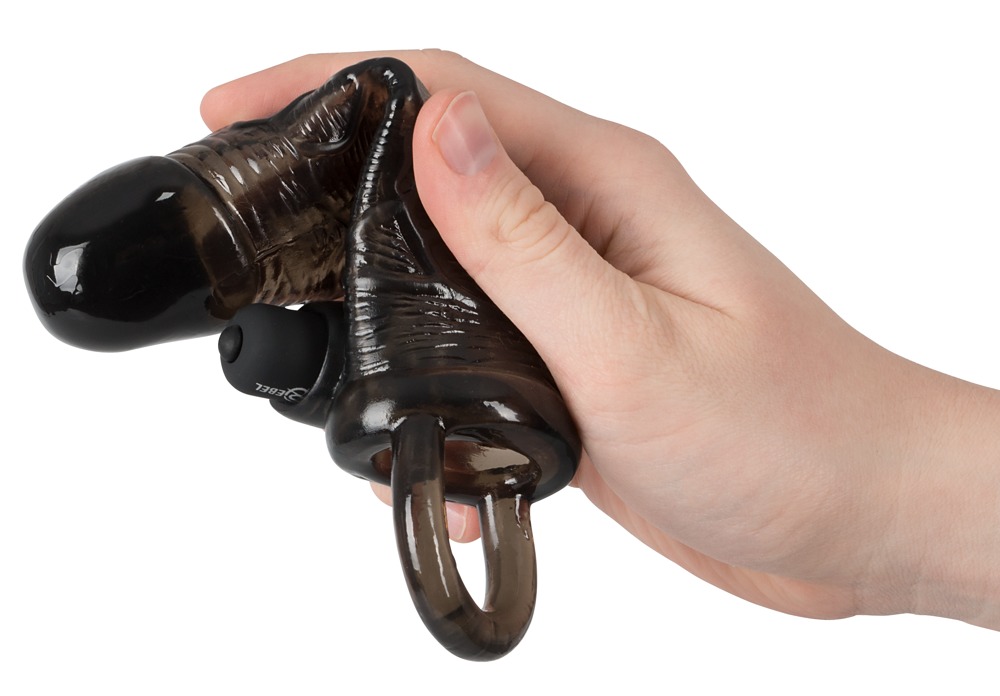 Przedłużka na penisa z wibracjami REBEL - 19cm — zdjęcie 5