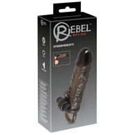 Przedłużka na penisa z wibracjami REBEL - 19cm