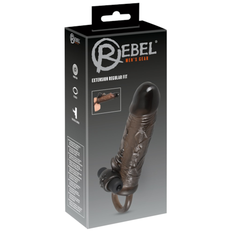 Przedłużka na penisa z wibracjami REBEL - 19cm