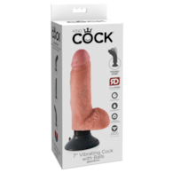 Wibrator King Cock z przyssawką 13,3 cm