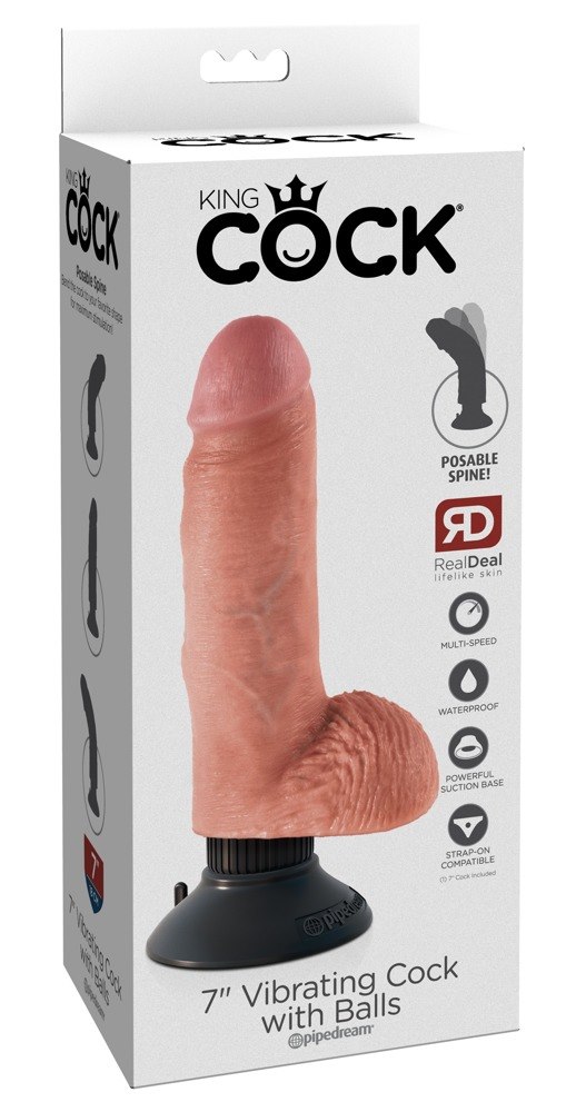 Wibrator King Cock z przyssawką 13,3 cm