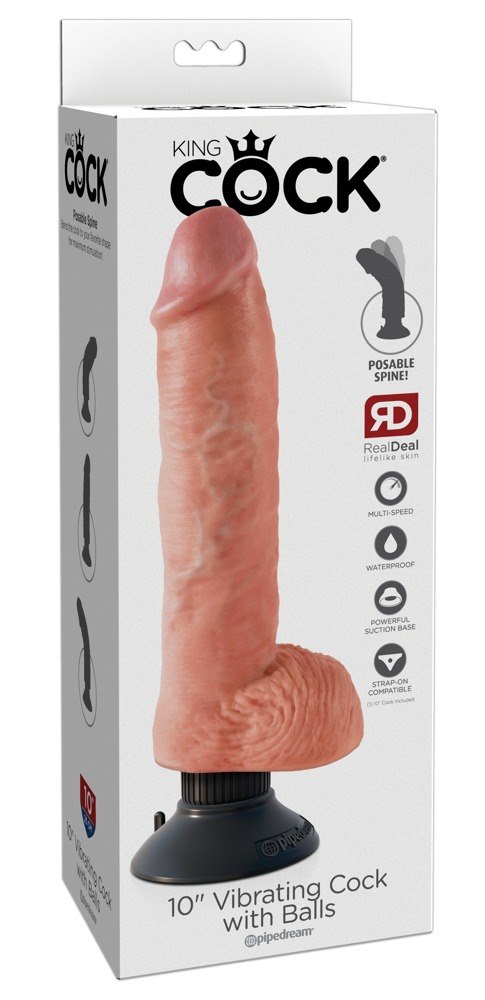 Wibrator King Cock z przyssawką 20,5 cm