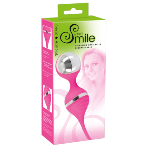 Kulki gejszy Smile z wibracjami różowe