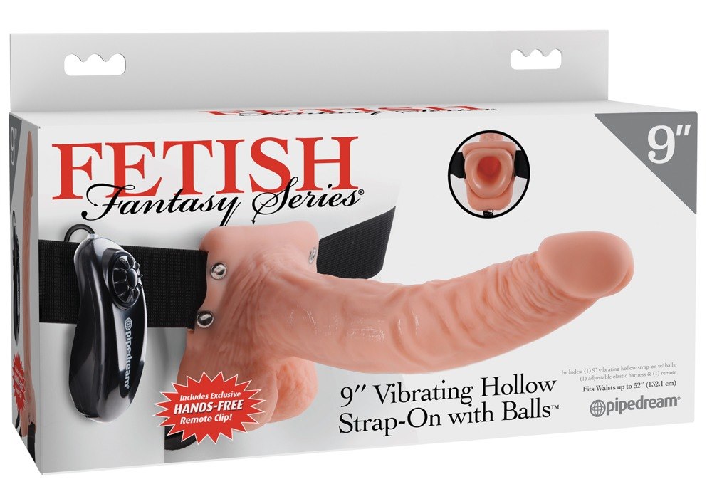 Fetish Fantasy Series - FF Hollow Strap On z wibracjami d³. 24cm