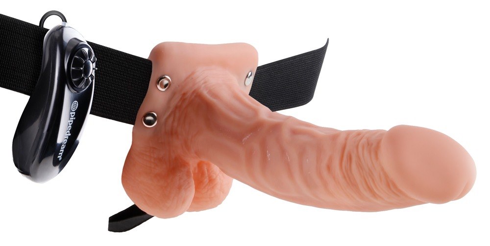FF Hollow Strap On z wibracjami dł. 19cm — zdjęcie 2