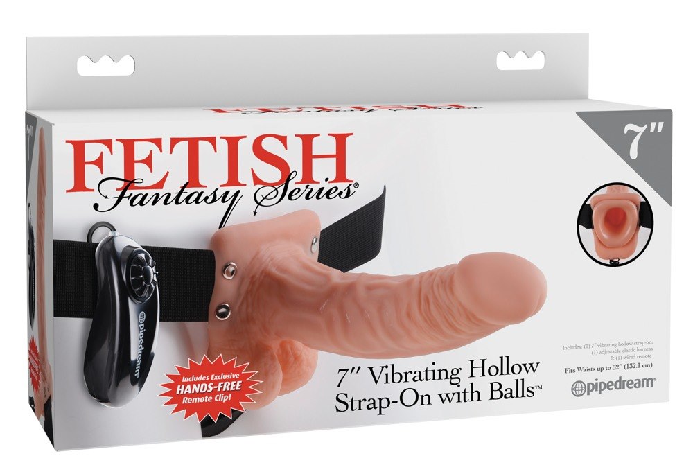 Fetish Fantasy Series - FF Hollow Strap On z wibracjami d³. 19cm
