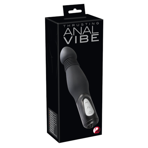 Wibrator analny silikonowy z funkcją pchnięcia 23,5 cm