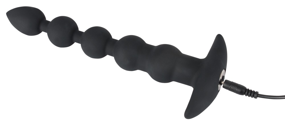 Koraliki analne silikonowe z wibracjami 21 cm Black Velvets — zdjęcie 5