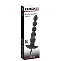 Koraliki analne silikonowe z wibracjami 21 cm Black Velvets