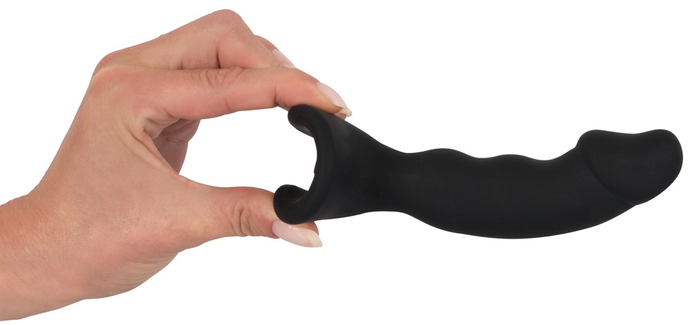 Korek analny silikonowy z wibracjami 14 cm Black Velvets — zdjęcie 5