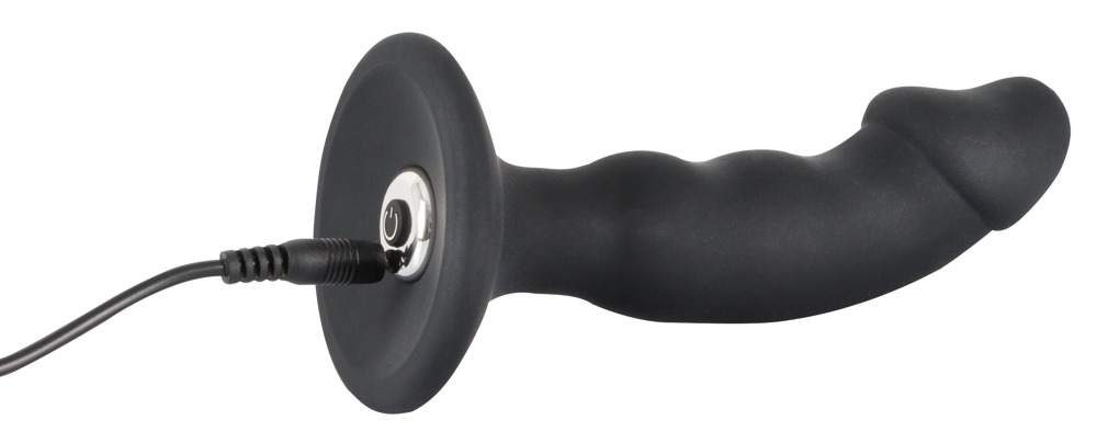 Korek analny silikonowy z wibracjami 14 cm Black Velvets — zdjęcie 6