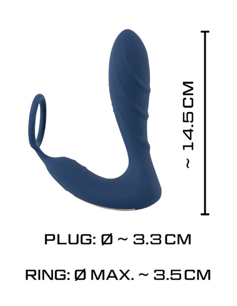Masażer Prostaty Plug z pilotem niebieski — zdjęcie 3