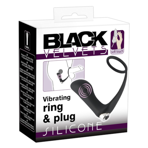 Black Velvets Pierścień i korek z wibracjami