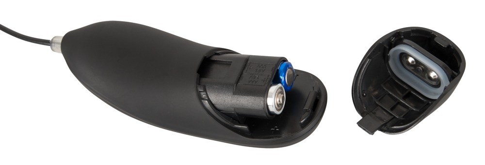 Korek analny silikonowy pompowany z wibracjami 12,2 cm — zdjęcie 5