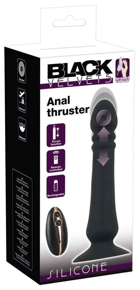 Wibrator analny 19,50-20,5 cm Black Velvets