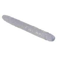 Dildo dwustronne 34 cm Crystal Clear