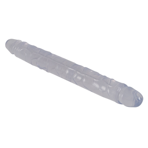 Dildo dwustronne 34 cm Crystal Clear