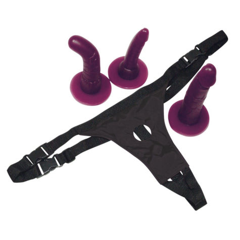 Bad Kitty Strap-On zestaw fioletowy