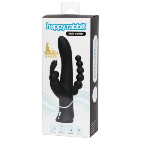Wibrator Happy Rabbit Triple Curve czarny