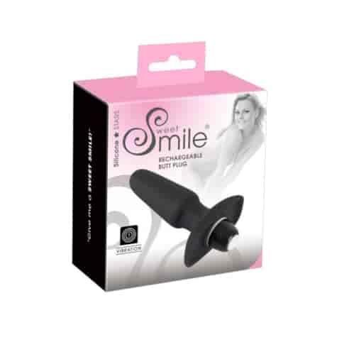 Korek analny silikonowy z wibracjami 10 cm Sweet Smile