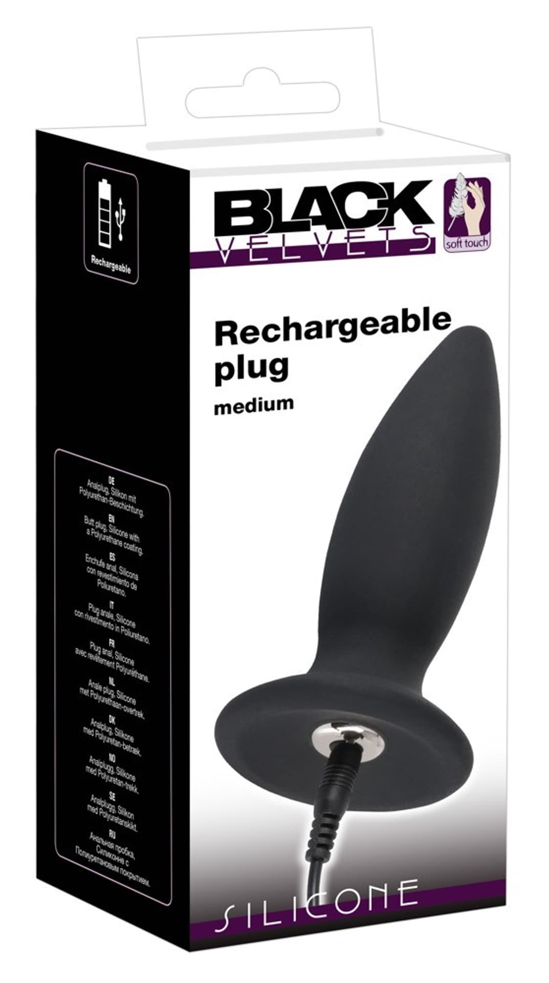 Korek analny silikonowy z wibracjami 12,5 cm Black Velvets — zdjęcie 7
