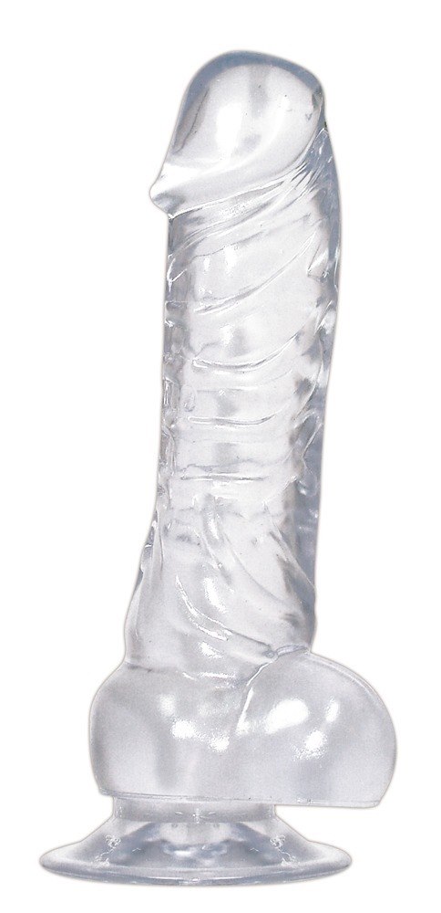 Dildo z przyssawką 18 cm Crystal Clear — zdjęcie 2