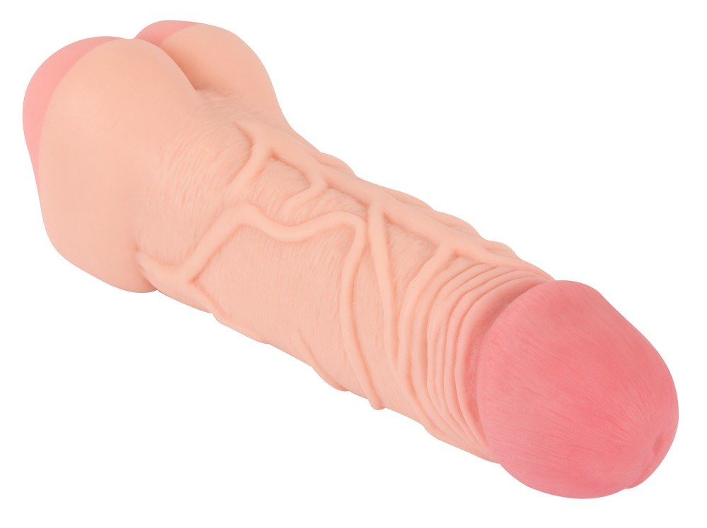 Masturbator i przedłużka 2 w 1 Nature Skin — zdjęcie 3