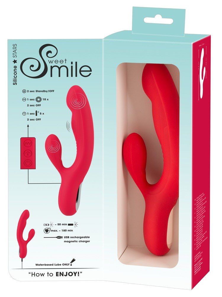 Wibrator z funkcją pulsowania 21cm Sweet Smile — zdjęcie 5