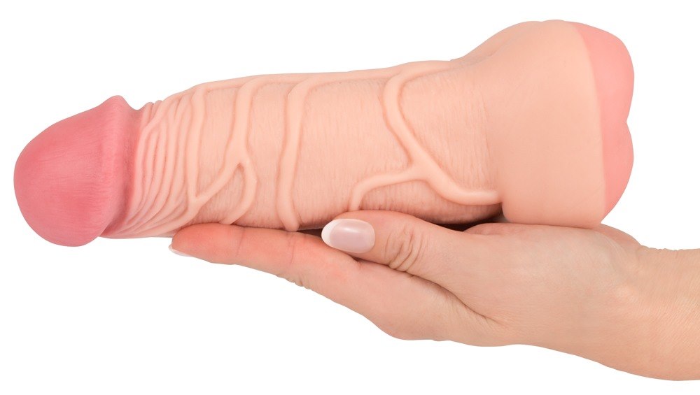 Masturbator i przedłużka 2 w 1 Nature Skin — zdjęcie 4
