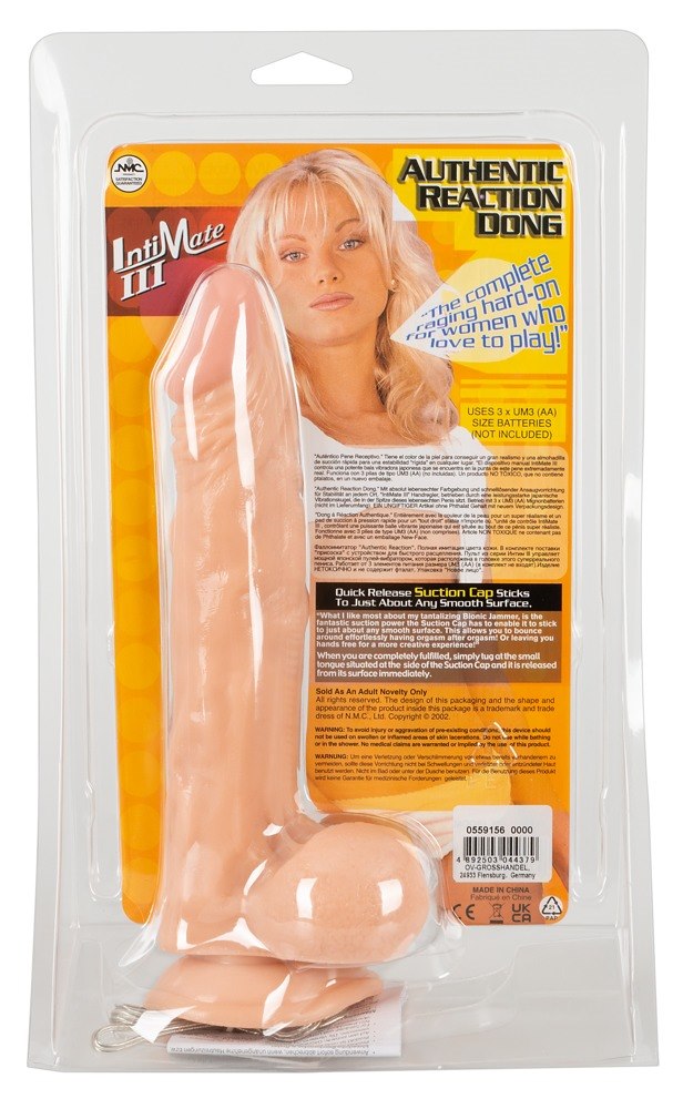 Dildo z wibracjami - Authentic Reaction — zdjęcie 4