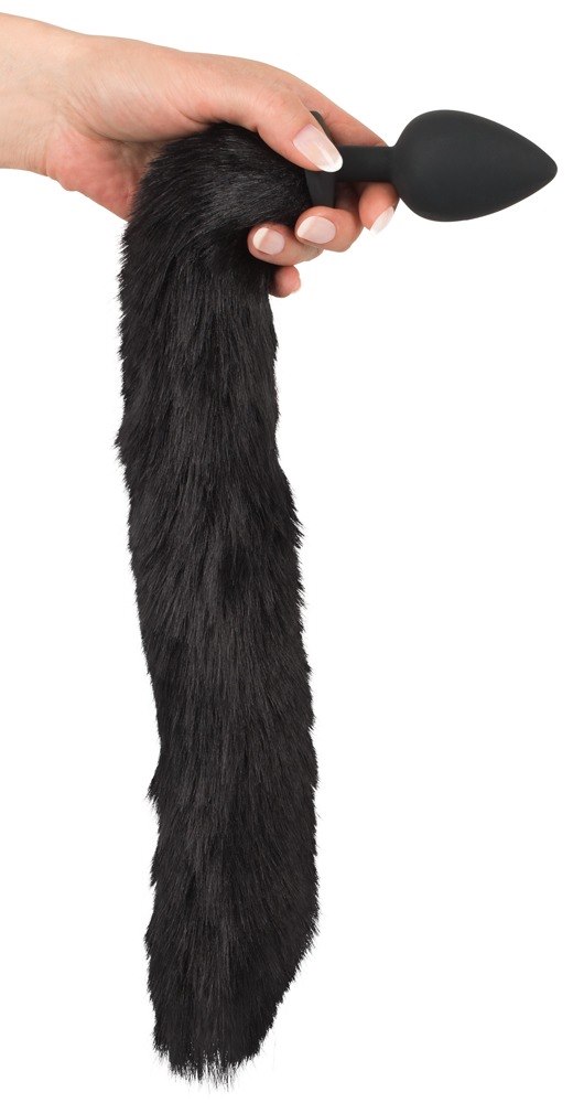 Korek analny silikonowy z ogonem 9,3 cm i kocie uszy Bad Kitty — zdjęcie 5