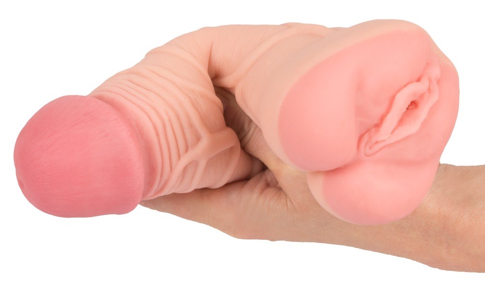 Masturbator i przedłużka 2 w 1 Nature Skin — zdjęcie 5