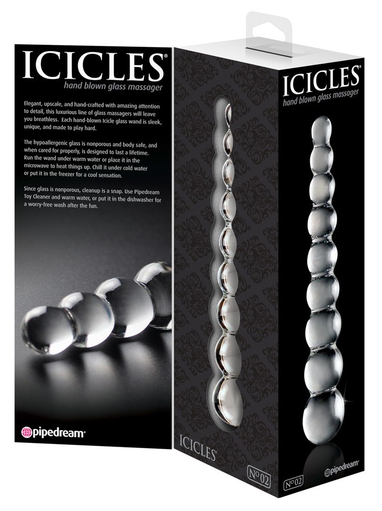 Dildo szklane 22,5 cm Icicles No. 2 — zdjęcie 6