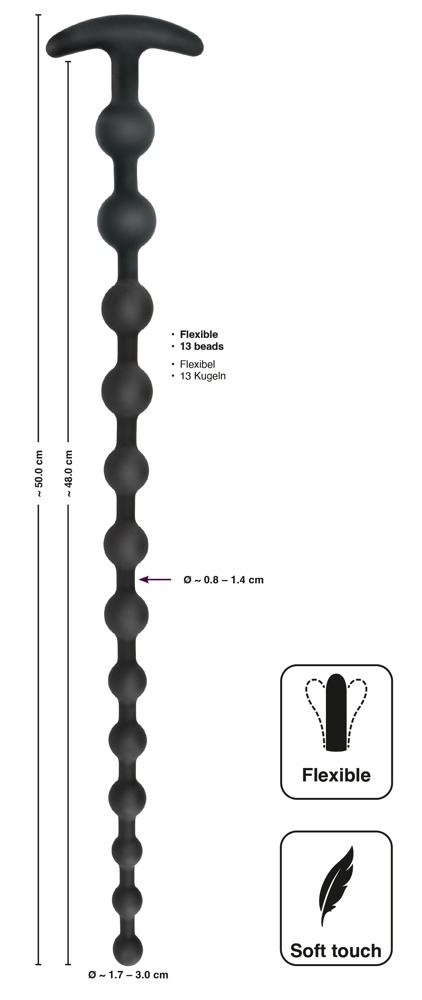 Black Velvets Anal Beads Silicon — zdjęcie 8