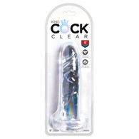 Dildo z przyssawką 17,8 cm King Cock Clear