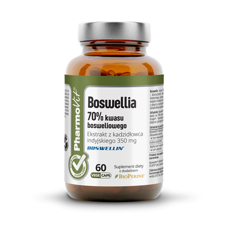 Boswellia 70% kwasu bosweliowego Ekstrakt z kadzidłowca indyjskiego 350 mg- 60 kapsułek Vcaps® PharmoVit