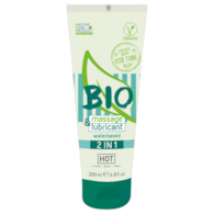 Olejek do masażu i lubrykant BIO 2 w 1 200ml Hot