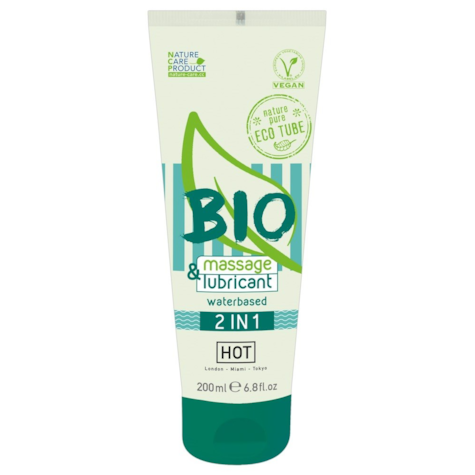 Olejek do masażu i lubrykant BIO 2 w 1 200ml Hot