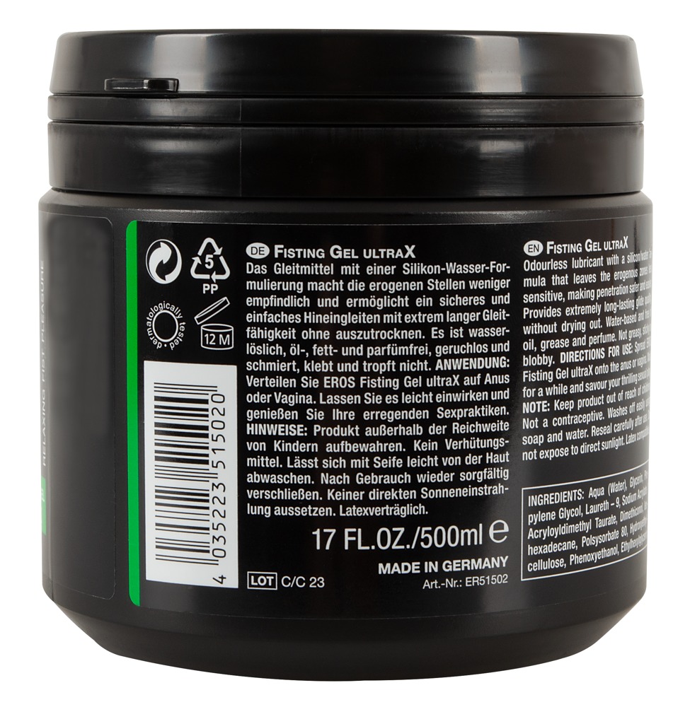 Żel do fistingu UltraX 500ml Eros — zdjęcie 2