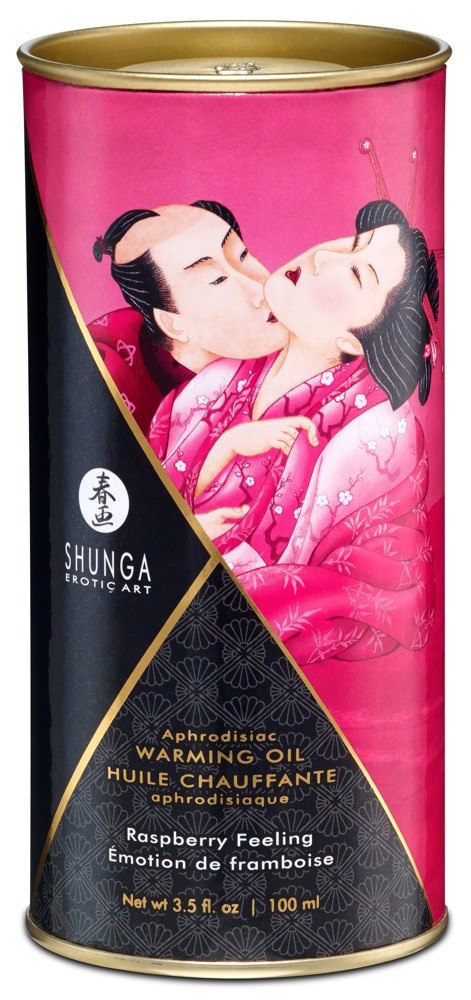 Olejek do masażu Intimate Kisses Malinowy 100ml Shunga — zdjęcie 3